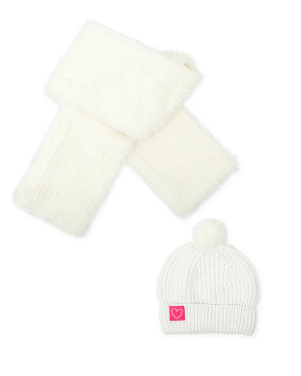 Conjunto Gorro + Cachecol Branco